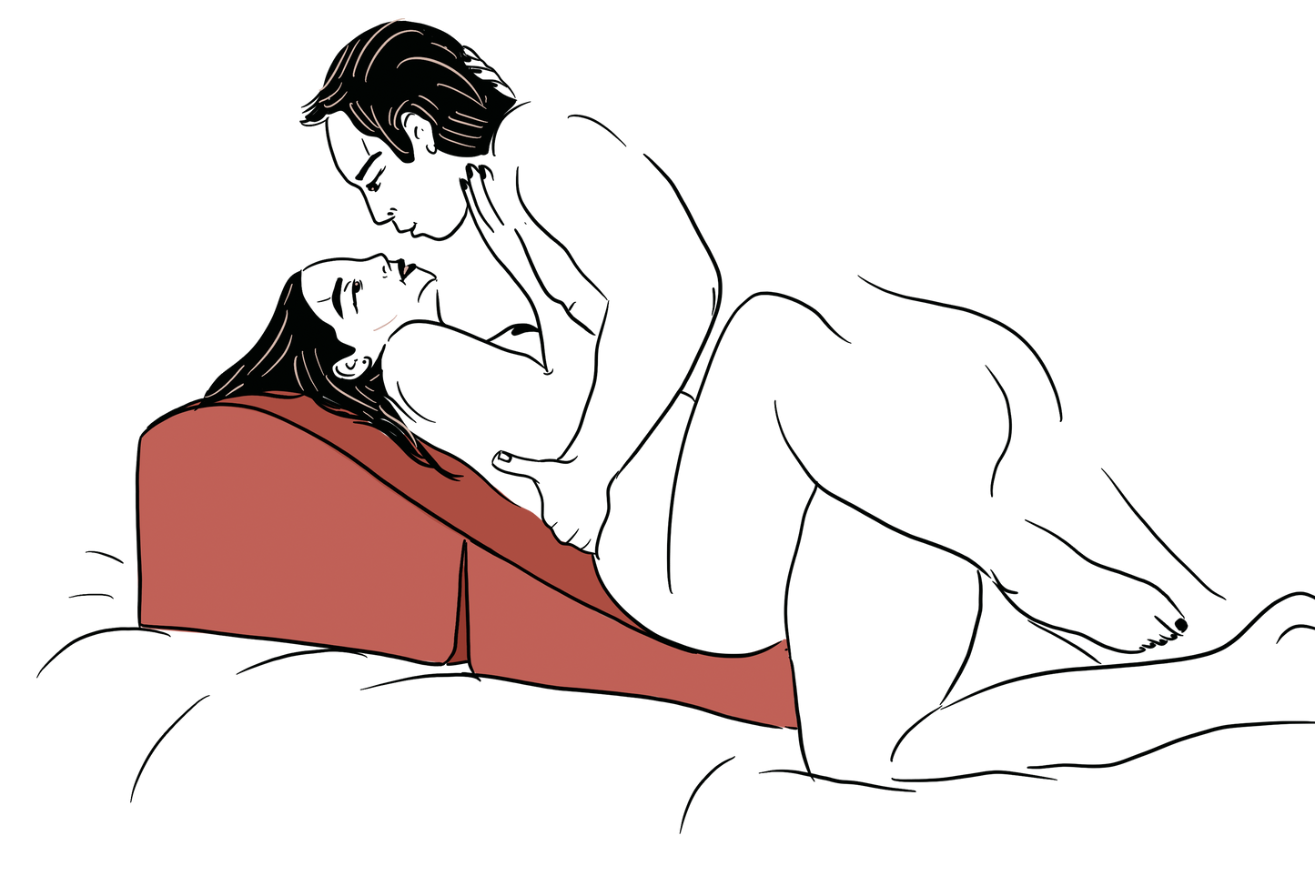 Liberator Flip Ramp Plum - Stylish Contoured Sex Pillow Positioner