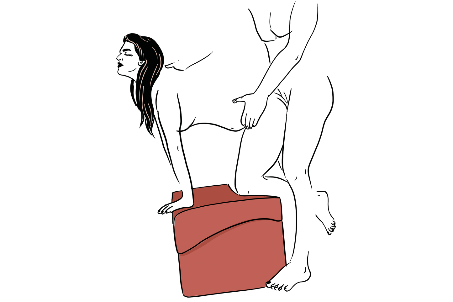 Liberator Flip Ramp Black - Stylish Contoured Sex Pillow Positioner