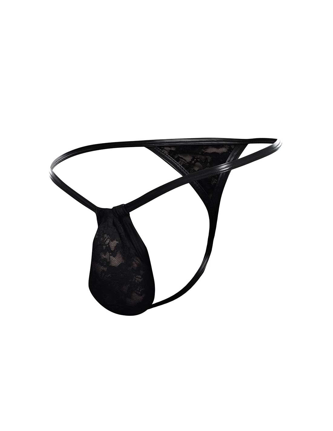 CUT4MEN L4CE G-String Black Size S/M or L/XL