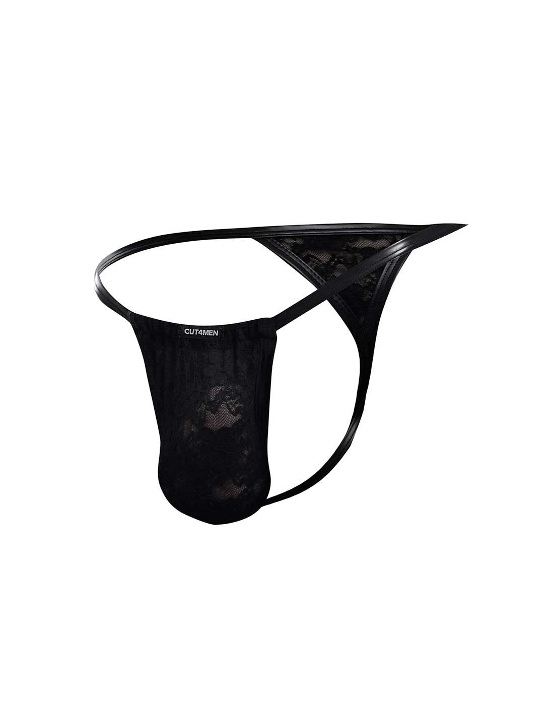 CUT4MEN L4CE G-String Black Size S/M or L/XL