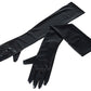 Orion | Cottelli Accessories - Wet Look Gloves Extra Long S-L