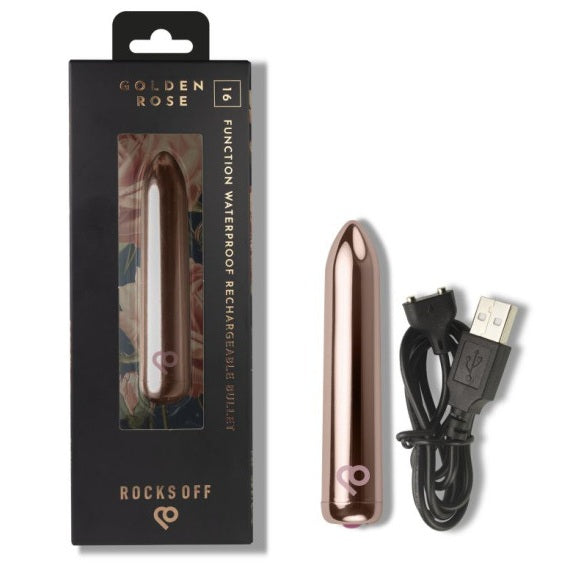 Rocks Off Golden Rose Rechargeable Bullet Vibrator