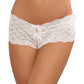 Dreamgirl Heart Cutout Lace Panty White - Size S/M/L