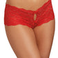 Dreamgirl Heart Cutout Lace Panty Red - Size S/M/L/XL