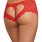 Dreamgirl Heart Cutout Lace Panty Red - Size S/M/L/XL