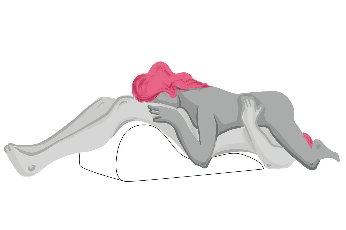 Liberator Hipster Contoured Sex Pillow Positioner Black
