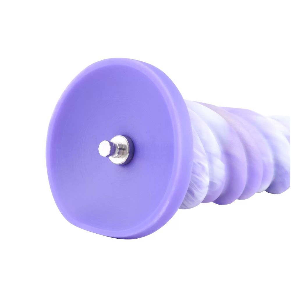 HiSmith - 10.12" Silicone Purple Spiral Twisted Awl Dildo (KlicLok)