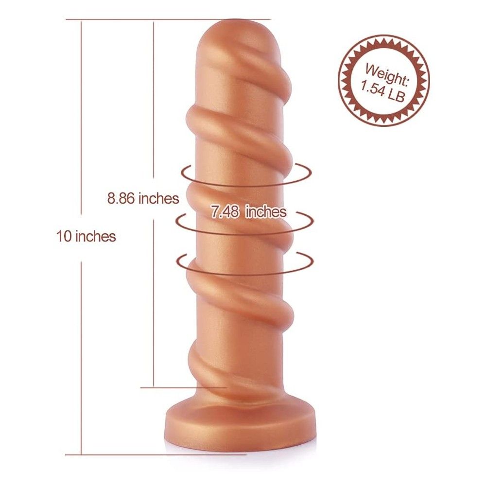 HiSmith - 10" Silicone Screw Silicone Dildo (KlicLok)