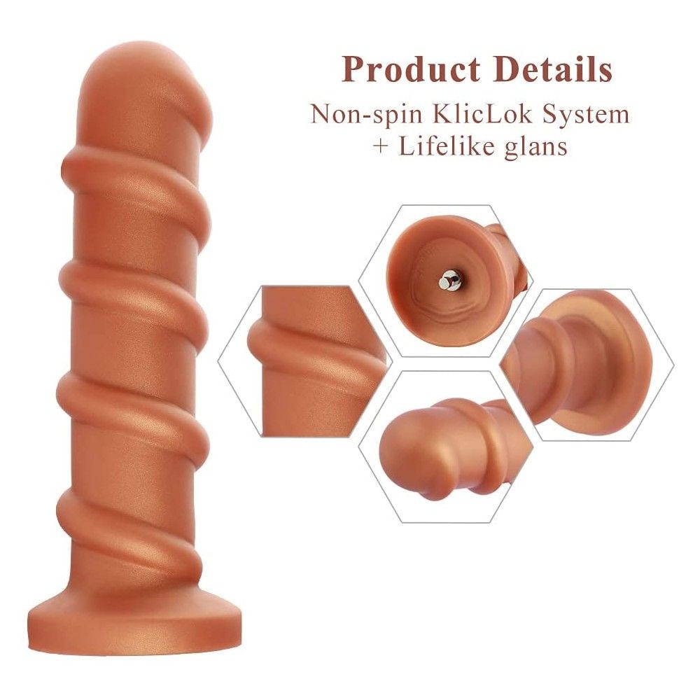 HiSmith - 10" Silicone Screw Silicone Dildo (KlicLok)