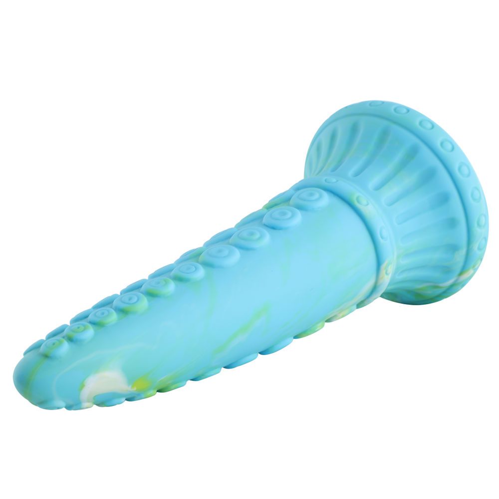 HiSmith 10" Teal Monster Series Silicone Dildo (Suction)