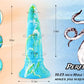 HiSmith 10" Teal Monster Series Silicone Dildo (Suction)
