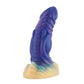 HiSmith 6" Monster Series Blue & Gold Silicone Dildo