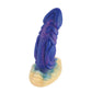 HiSmith 6" Monster Series Blue & Gold Silicone Dildo