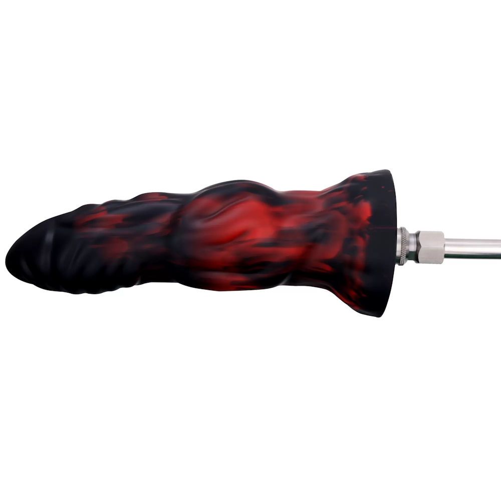HiSmith 8.45" Red and Black Monster Silicone Dildo (KlicLoc)