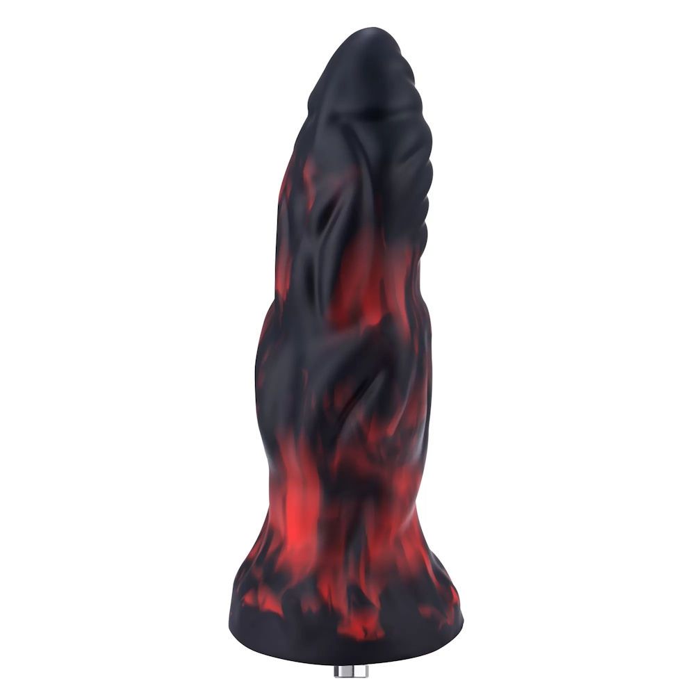 HiSmith 8.45" Red and Black Monster Silicone Dildo (KlicLoc)