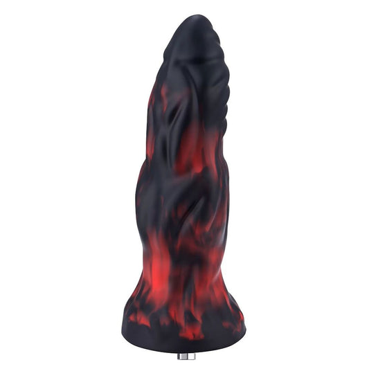 HiSmith 8.45" Red and Black Monster Silicone Dildo (KlicLoc)