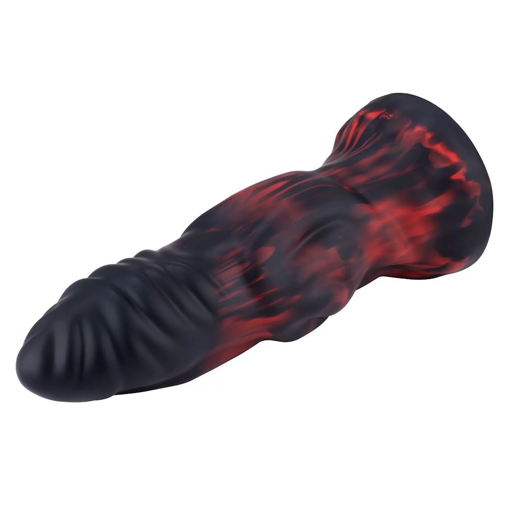 HiSmith 8.45" Red and Black Monster Silicone Dildo (KlicLoc)