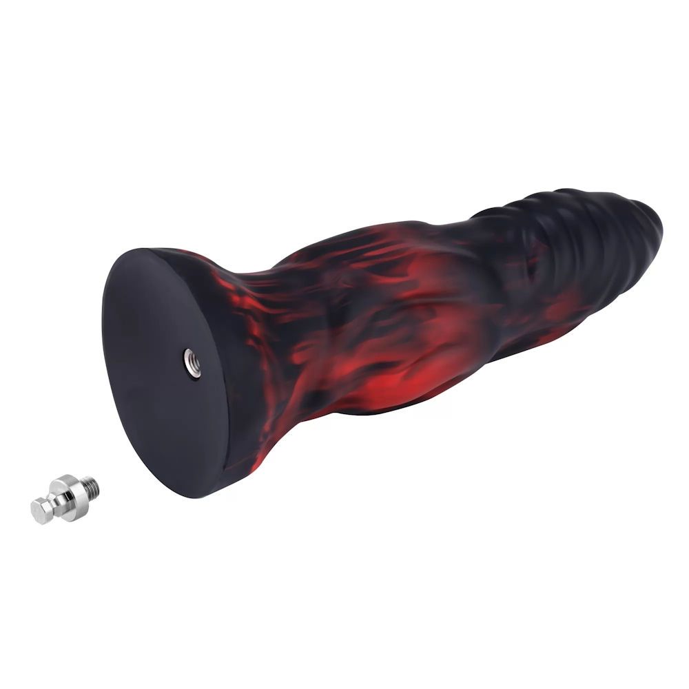HiSmith 8.45" Red and Black Monster Silicone Dildo (KlicLoc)