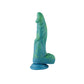 HiSmith 9.6" Silicone Green Mix Yellow Dildo (KlicLoc)