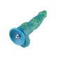 HiSmith 9.6" Silicone Green Mix Yellow Dildo (KlicLoc)