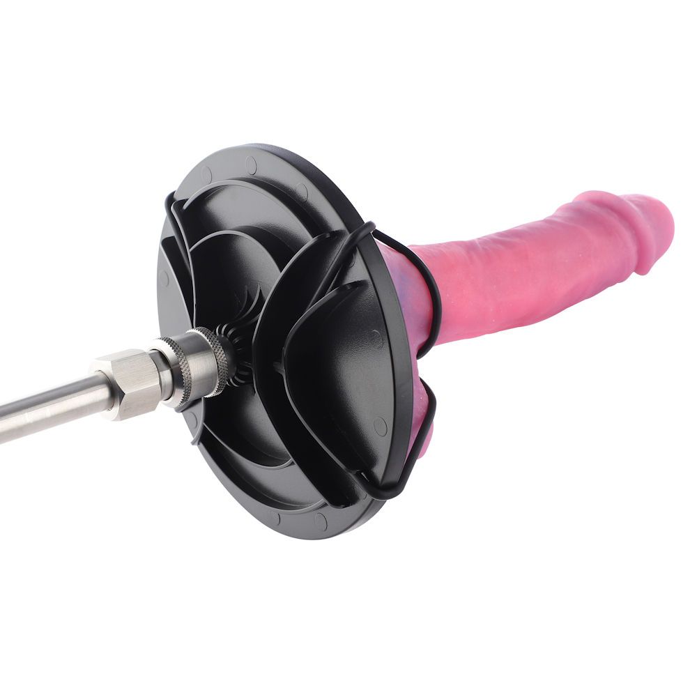 HiSmith Suction Cup Adapter For Non-Suction Dildos, With 2 Pair Rubber Bands