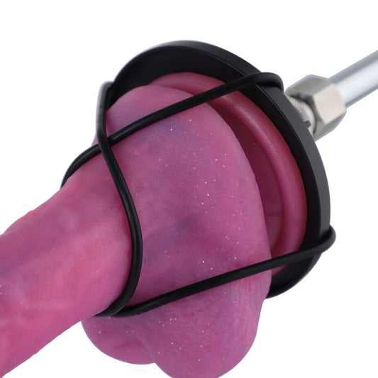 HiSmith Suction Cup Adapter With 2 Pair Rubber Bands For Non-Suction Dildos (KlicLok)