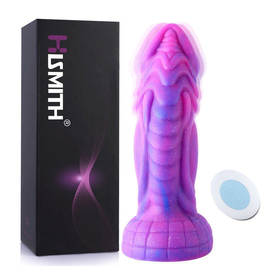 HiSmith - The Dream Sky Monster Series 8" Curved Giant Suction Vibrating Dildo