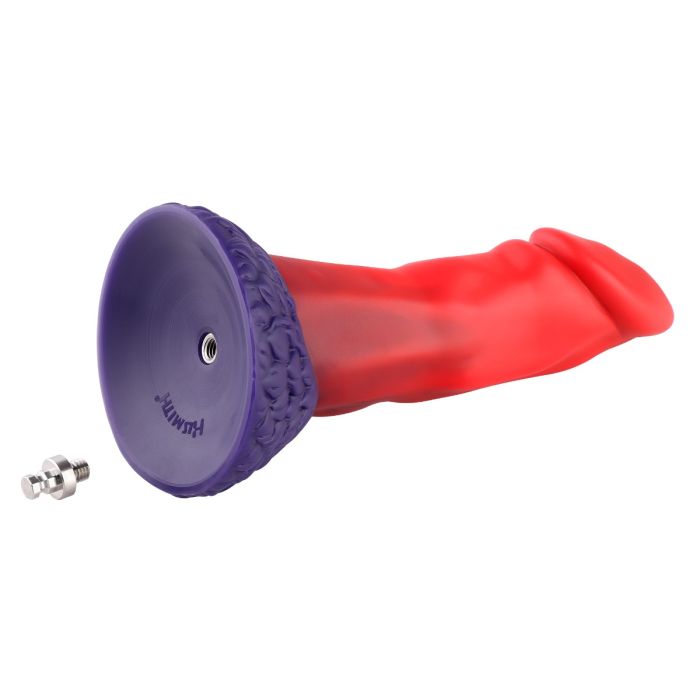 HiSmith 8.65" Red And Blue Silicone Dildo (KlicLok)