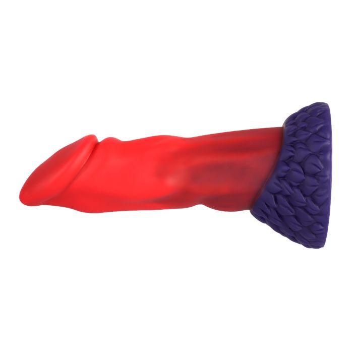 HiSmith 8.65" Red And Blue Silicone Dildo (KlicLok)