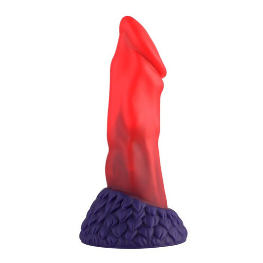HiSmith 8.65" Red And Blue Silicone Dildo (KlicLok)