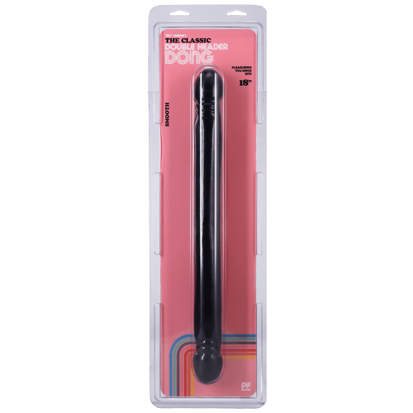 Doc Johnson Smooth Double Header Black 18" Dildo Dong