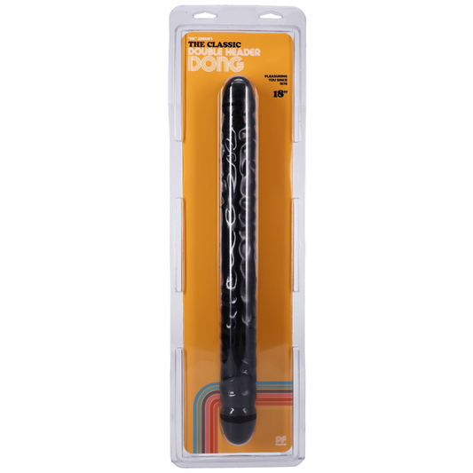 Doc Johnson Veined Double Header Black 18" Dildo Dong