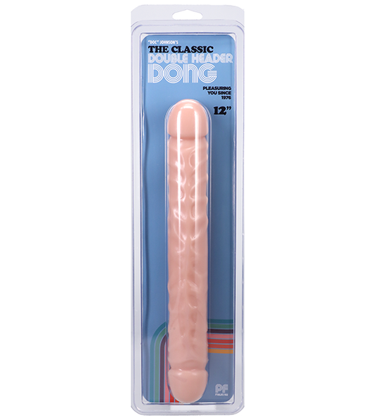 Doc Johnson Jr. Veined Double Header 12" White Dildo Dong