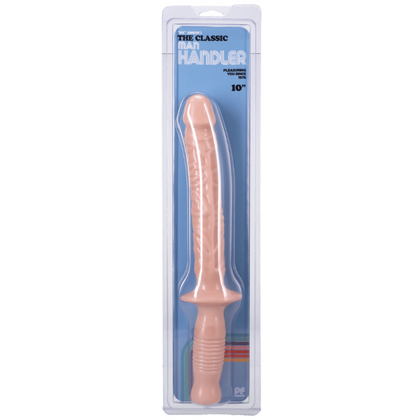 Doc Johnson The Classic Man Handler - 10" Dildo Plus Handle White