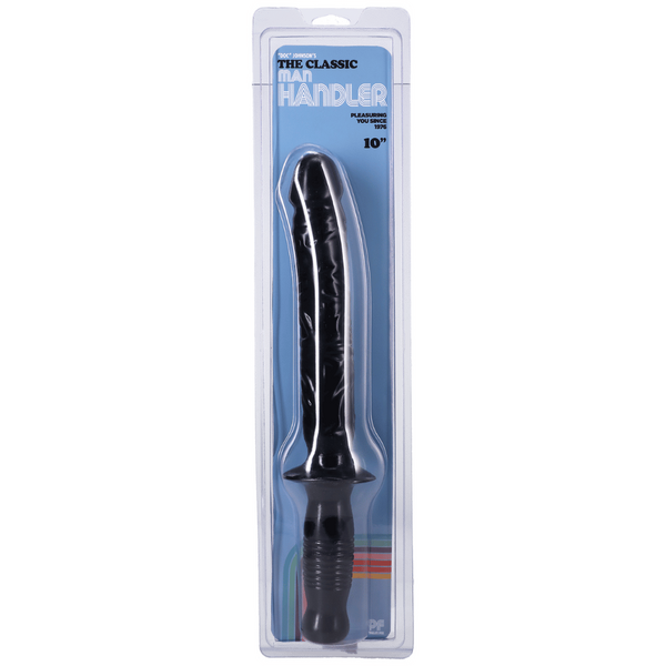 Doc Johnson The Classic Man Handler - 10" Dildo Plus Handle Black