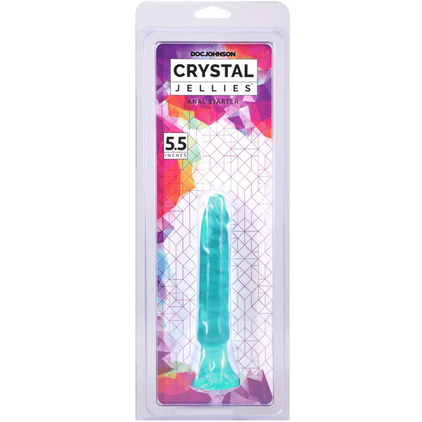 Doc Johnson Crystal Jellies Anal Starter Dong Teal