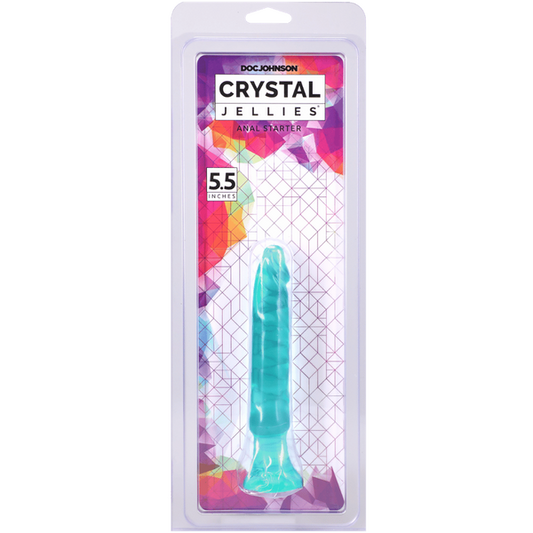 Doc Johnson Crystal Jellies Anal Starter Dong Teal