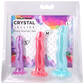 Doc Johnson Crystal Jellies Dong Starter Set - 3 Piece Set (Purple, Pink, Teal)