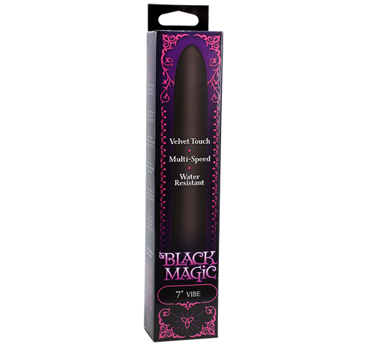 Doc Johnson Black Magic 7" Classic Massager Vibrator Black