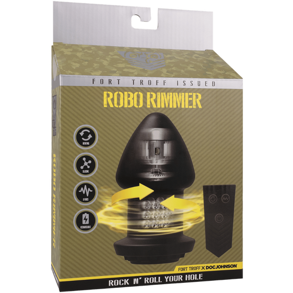 Doc Johnson | Fort Troff Robo Rimmer - Rotating Vibrating Plug with Remote