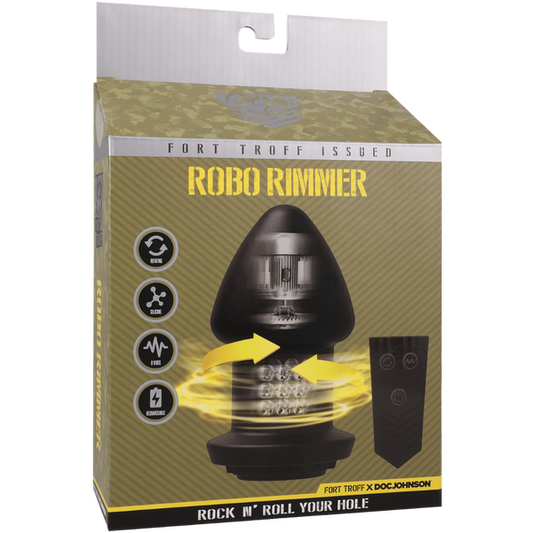 Doc Johnson | Fort Troff Robo Rimmer - Rotating Vibrating Plug with Remote