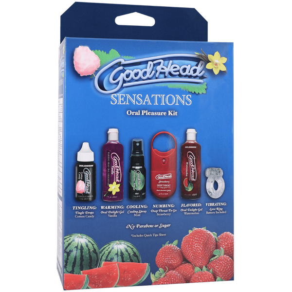 Doc Johnson GoodHead Sensations Oral Pleasure Kit - 6 Pack