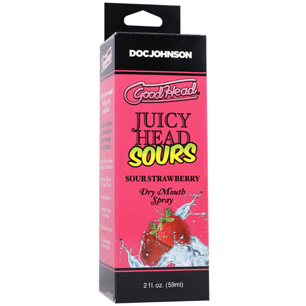 Doc Johnson GoodHead Dry Mouth Spray Sour Strawberry 2oz/59ml