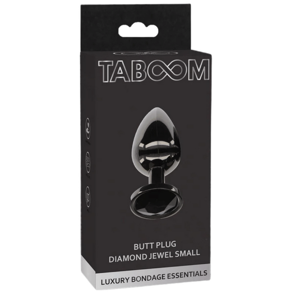 TABOOM Luxury Bondage Essentials Butt Plug With Diamond Jewel S Black