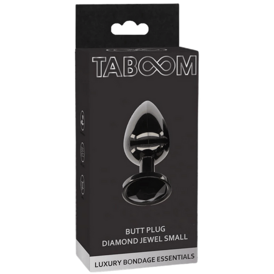 TABOOM Luxury Bondage Essentials Butt Plug With Diamond Jewel S Black