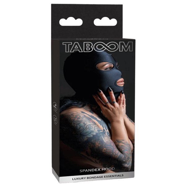 TABOOM Luxury Bondage Essentials Spandex Hood Black