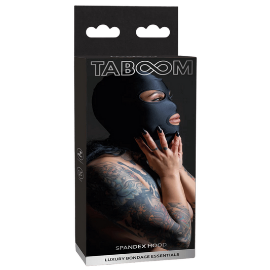 TABOOM Luxury Bondage Essentials Spandex Hood Black