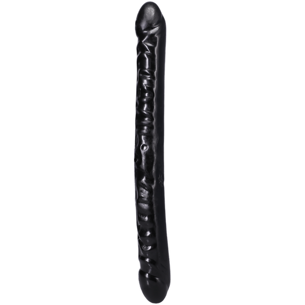 Doc Johnson Veined Double Header Black 18" Dildo Dong