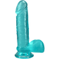 Doc Johnson Crystal Jellies 7" Realistic Cock With Balls Teal