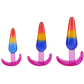 Doc Johnson Crystal Jellies Anal Trainer Set - Rainbow - S/M/L